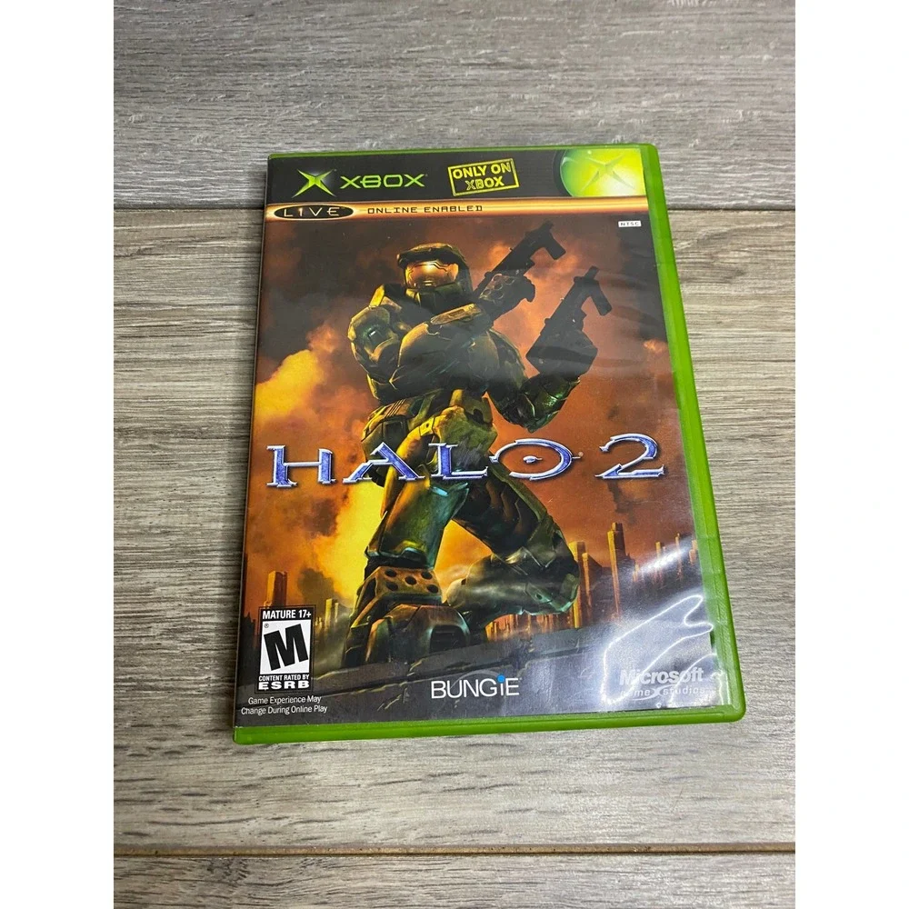 Halo 2 Microsoft Xbox Original 2004 FPS‎ Game Bungie Master Chief Disc & Case